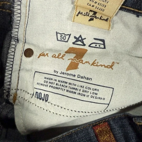 7 For All Mankind Dojo Bootcut Jeans Women's Size 29 Blue Low Rise Flare - Picture 5 of 10